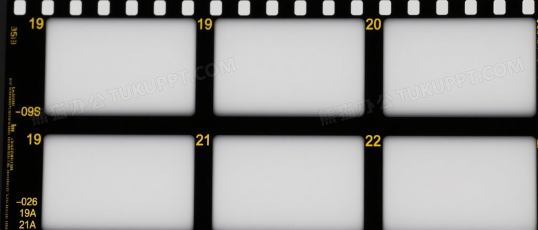 35mm胶片底片四格特写图片