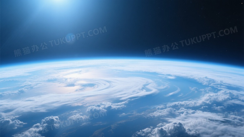 地球弧形地平线太空摄影图片