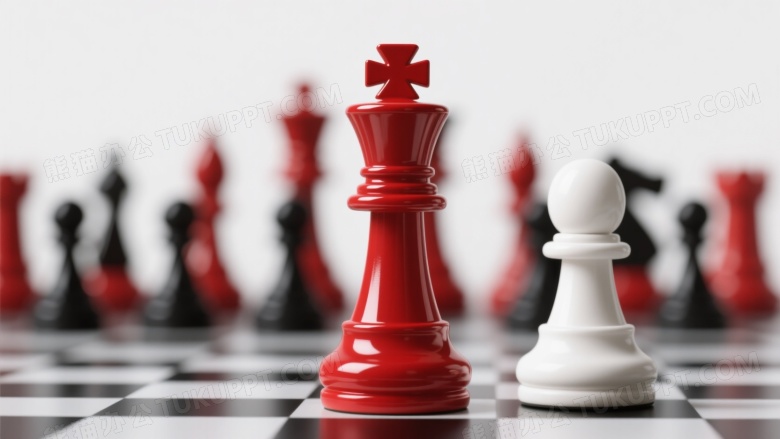 红王白兵棋盘特写图片
