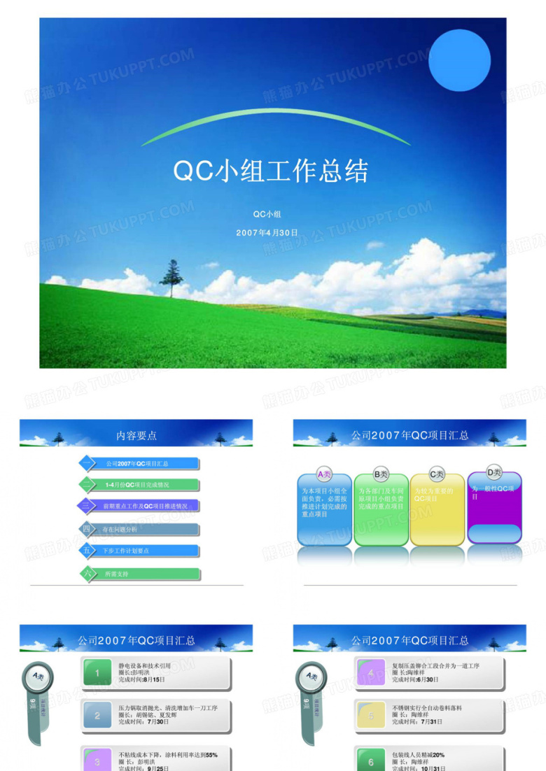 QC小组工作总结-PPT课件