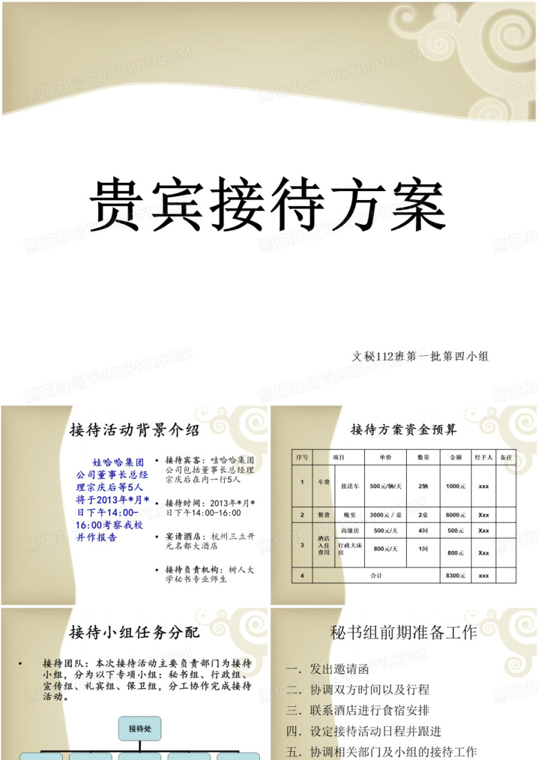 文秘实训接待方案