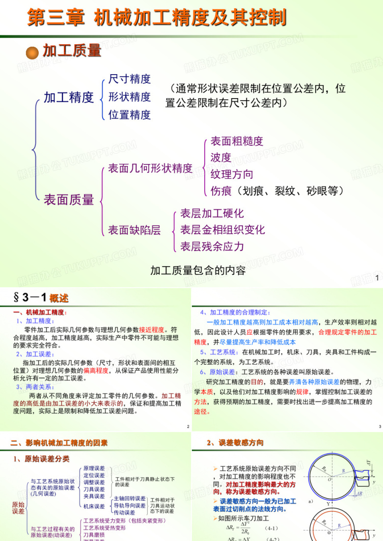 机械制造工艺学第三章 机械加工精度