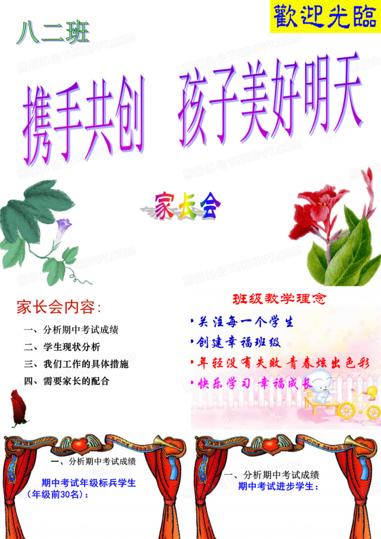 初二下学期期中家长会