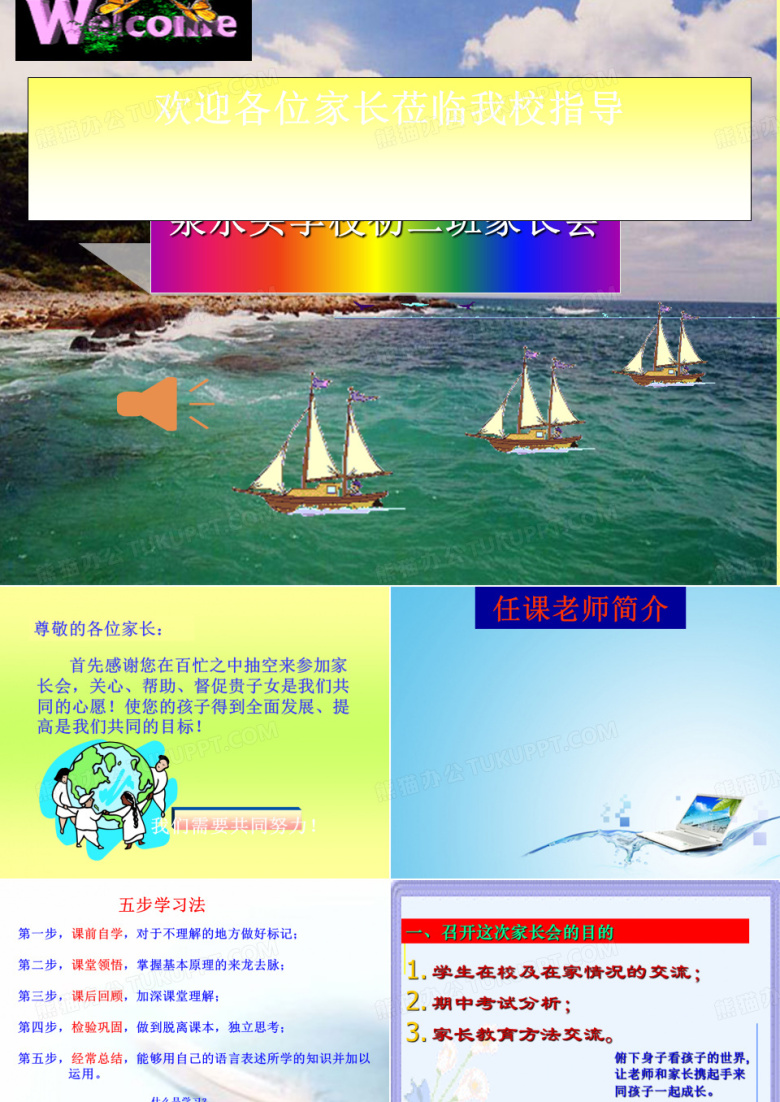 初二上期中家长会课件