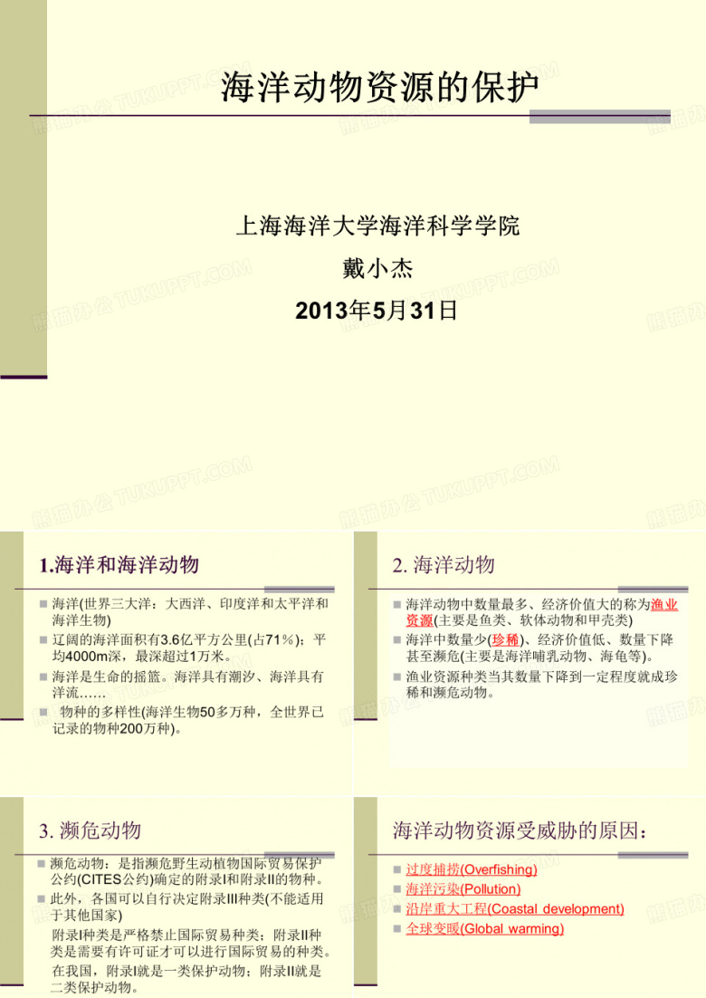 海洋珍稀濒危动物的保护