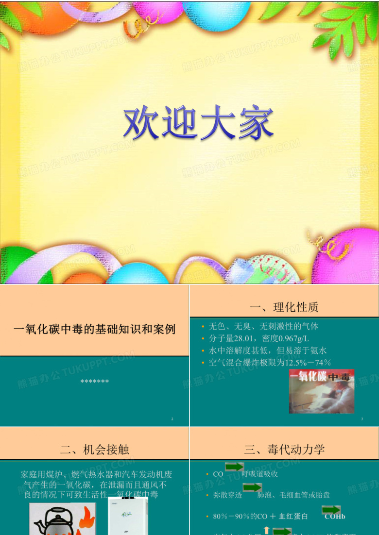 预防一氧化碳中毒 PPT