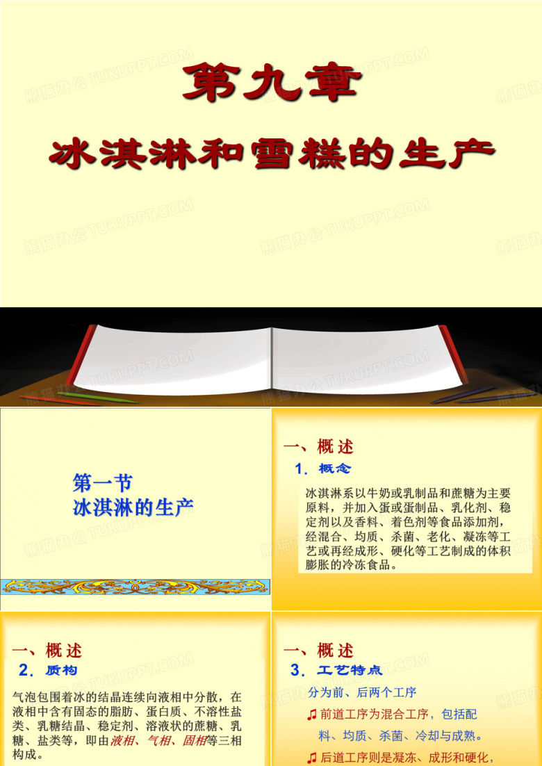 冰淇淋和雪糕的生产