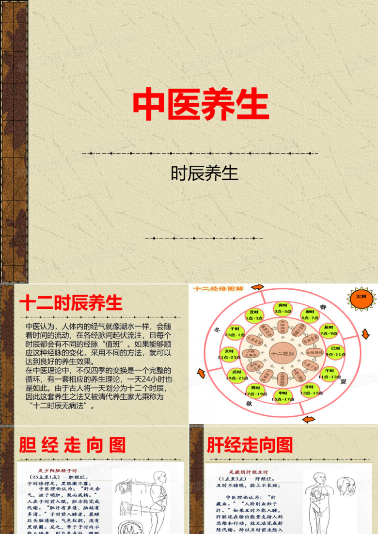 十二时辰养生PPT模板下载_编号loddkobn_熊猫办公
