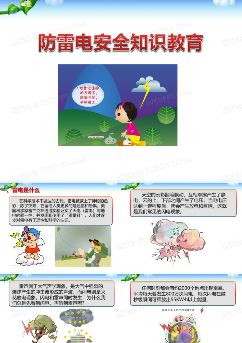 《防雷电安全知识教育》PPT[课件整理]
