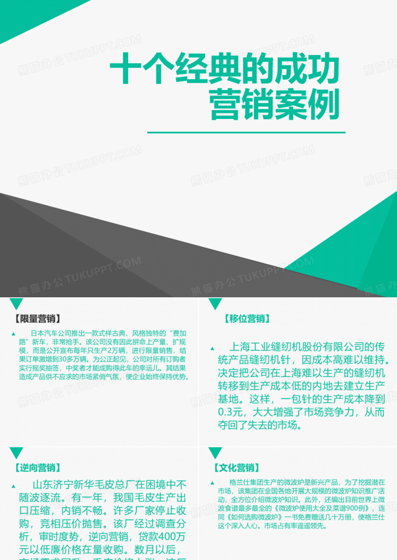 【销售】十个经典的成功营销案例