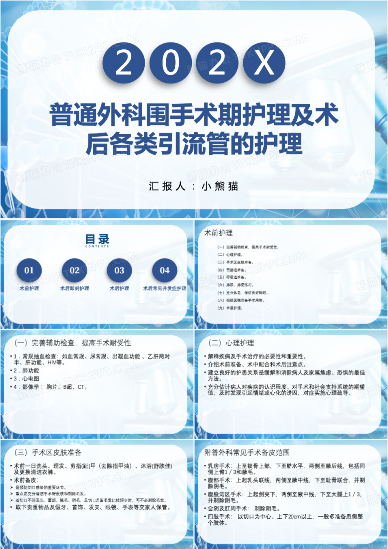 普通外科围手术期护理及术后各类引流管的护理PPT模板