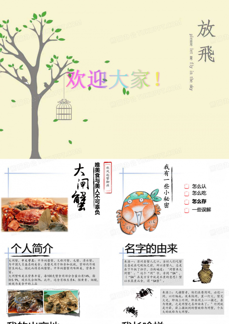 大闸蟹的介绍 PPT
