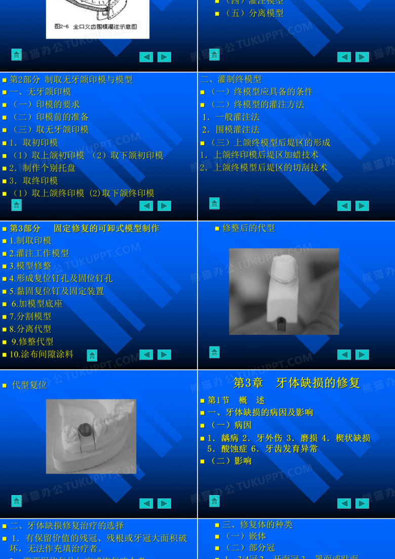 口腔修复学PPT模板下载_编号ldkkwvdm_熊猫办公