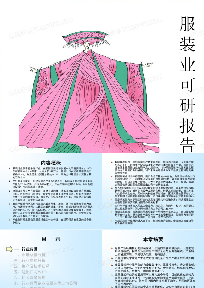 服装业可研报告解析
