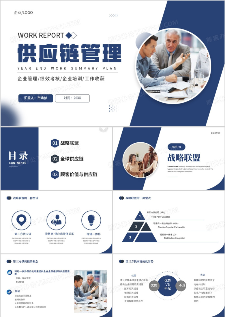 企业供应链管理讲解培训PPT模板