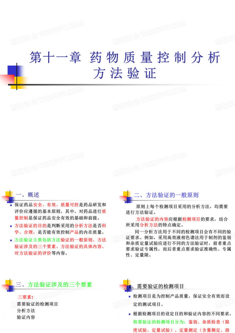 药物质量控制分析方法验证