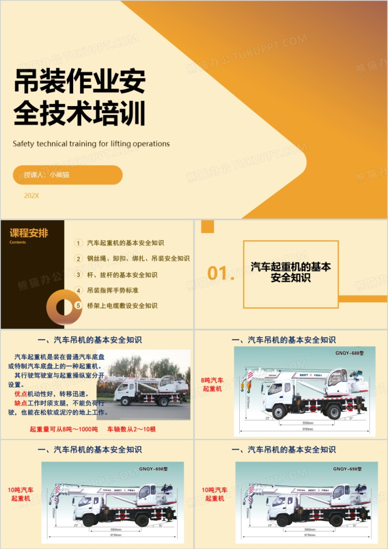 吊装作业安全技术培训PPT模板