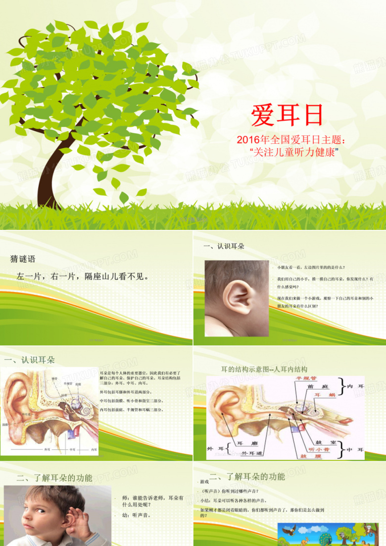幼儿园爱耳日ppt课件