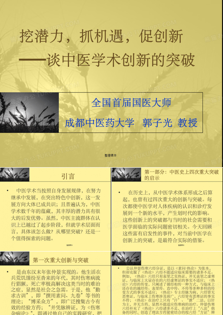 挖潜力抓机遇促创新谈中医学术创新的突破