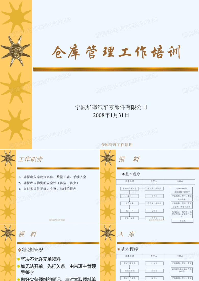 仓库管理工作培训