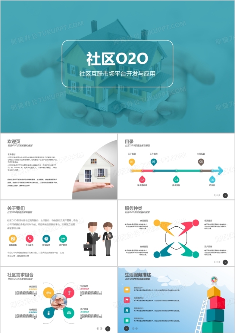 社区物业O2O系统策划营销计划书PPT模板