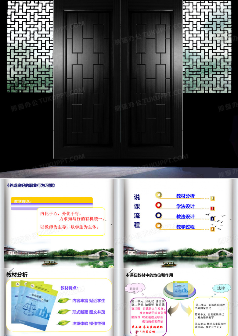 全国&ldquo;创新杯&rdquo;说课大赛职业道德与法律类优秀作品：养成良好的职业行为习惯说课课件