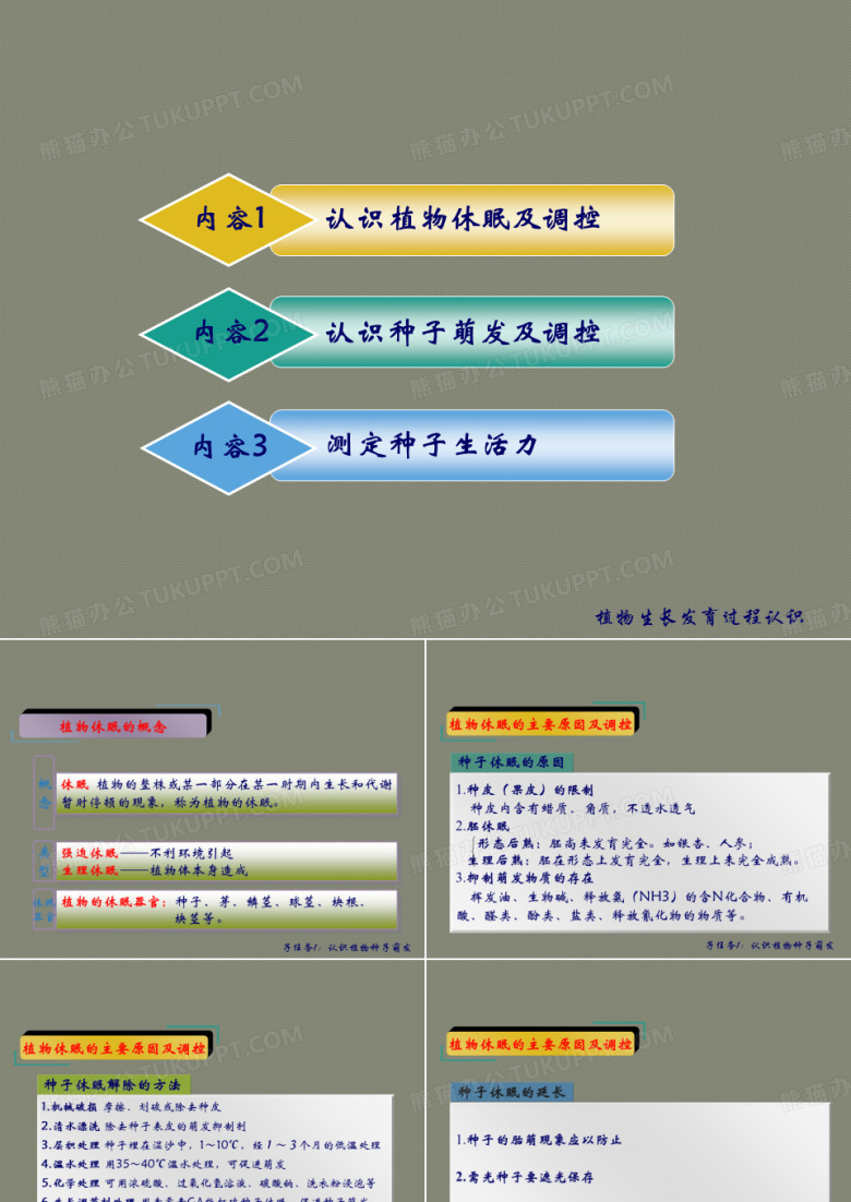 植物生长发育过程认识