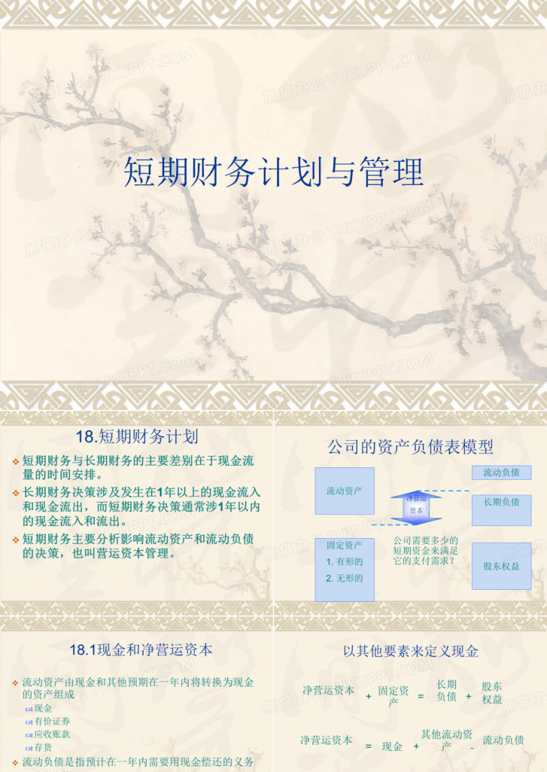 短期财务计划