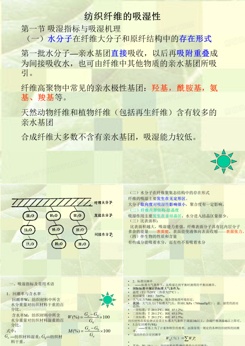 纺织材料与检测&mdash;&mdash;纺织纤维的吸湿性