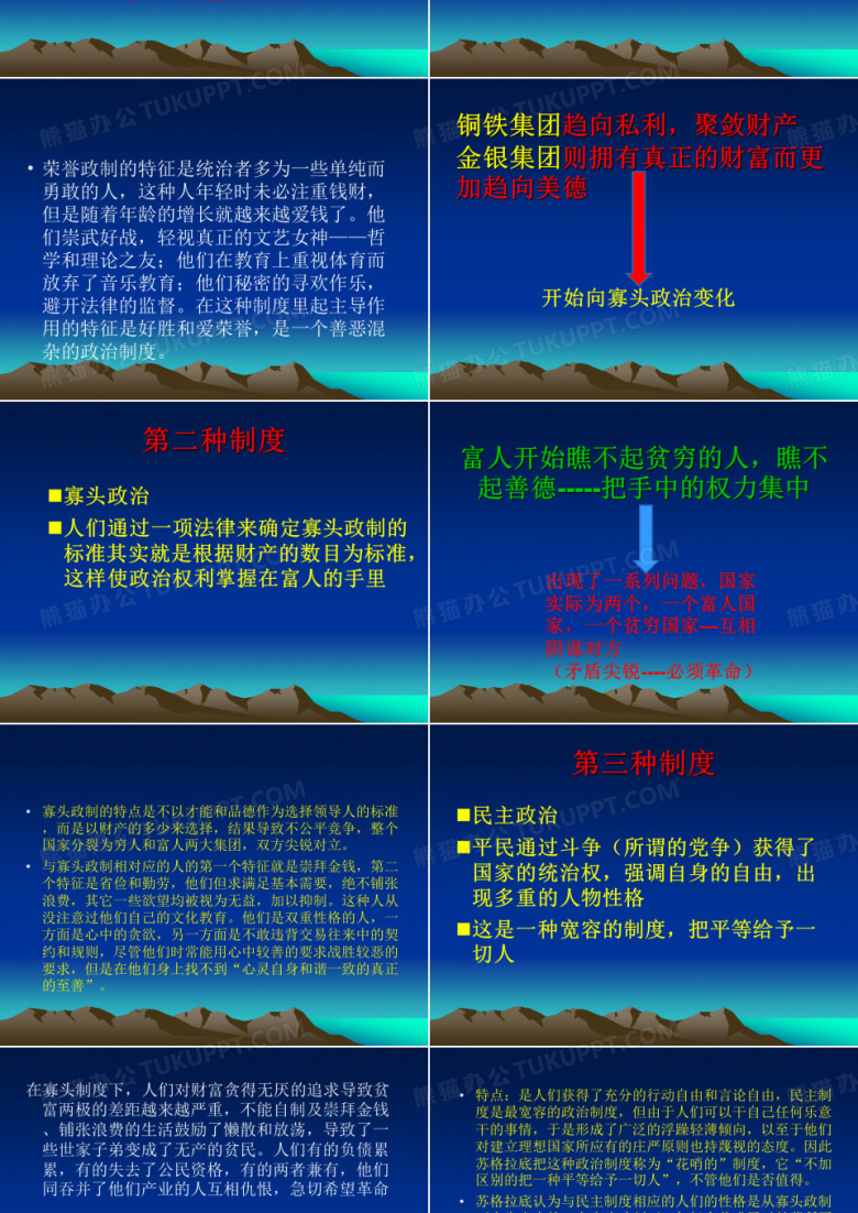 解读《理想国》第八卷PPT模板下载_编号qrzjangd_熊猫办公