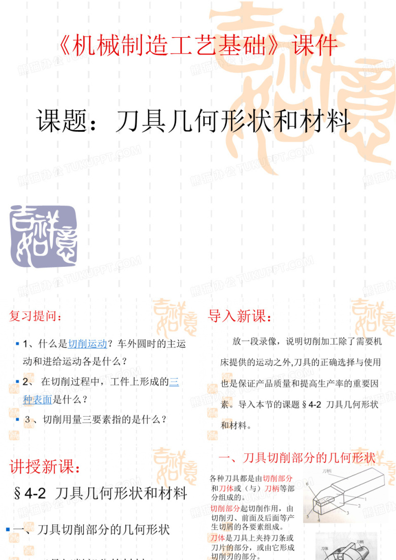 刀具几何形状和材料课件