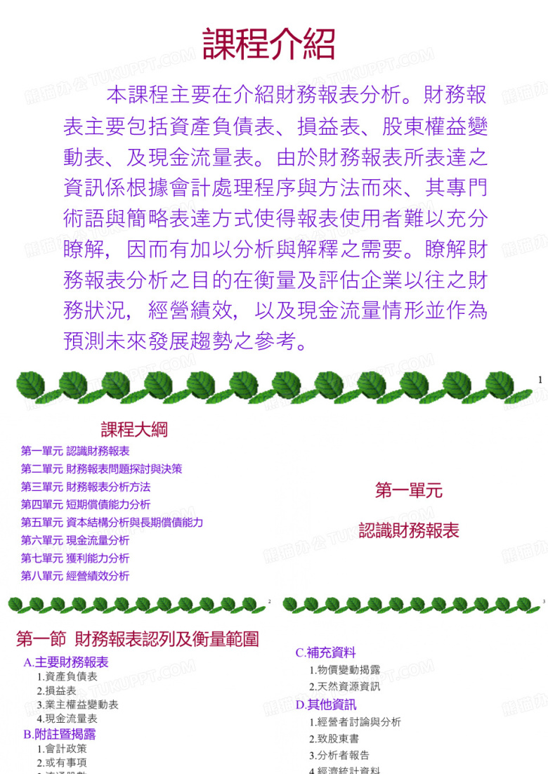 财务报表分析简报