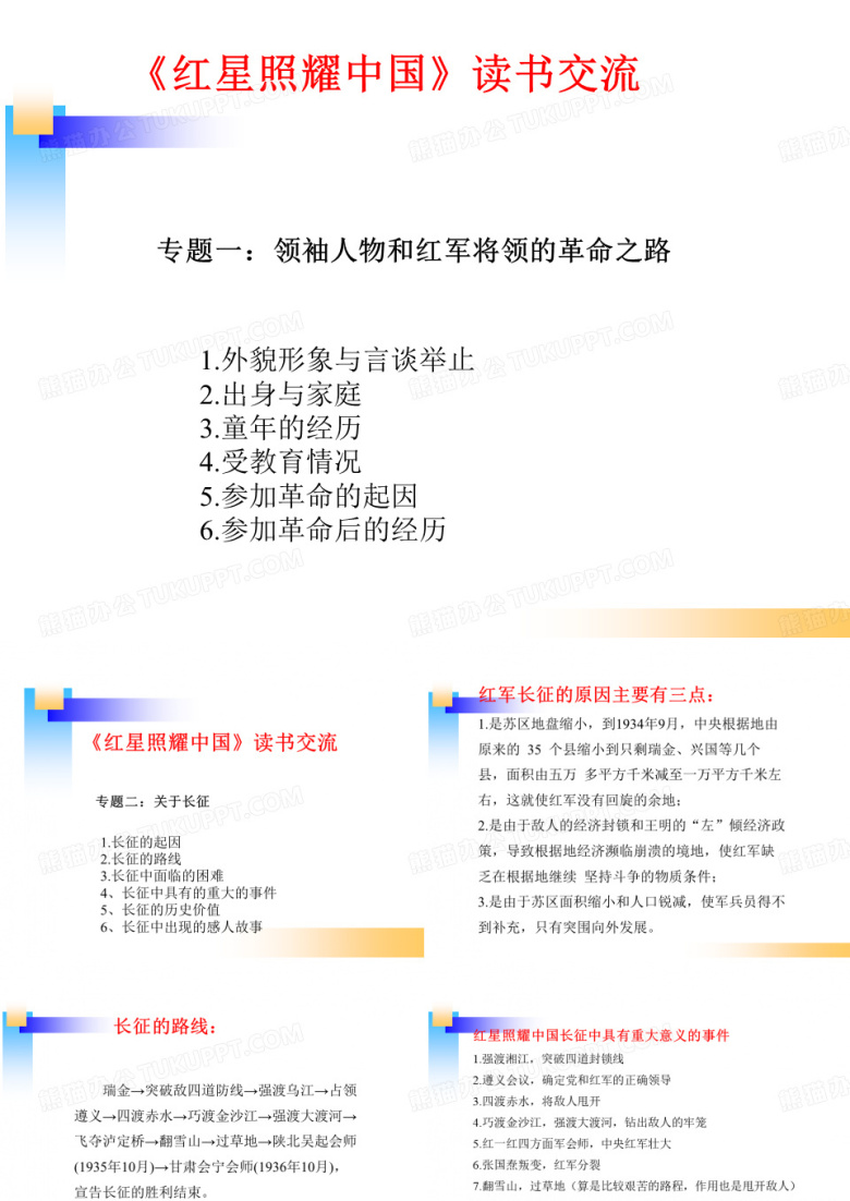 《红星照耀中国》读书交流1知识分享