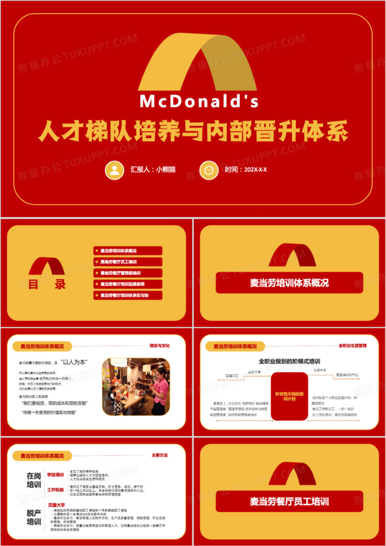 麦当劳的人才梯队培养ppt模板