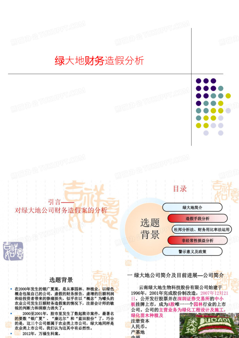 绿大地财务造假分析