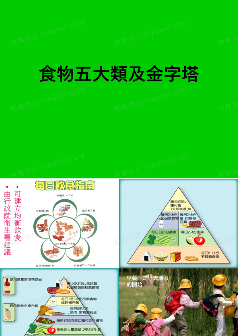 食物五大类及金字塔