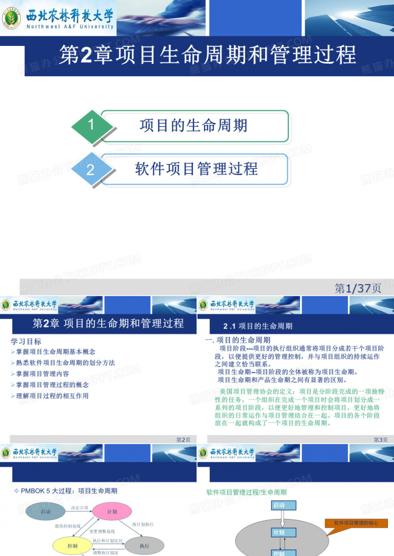 项目生命周期和管理过程讲义(PDF 38张)