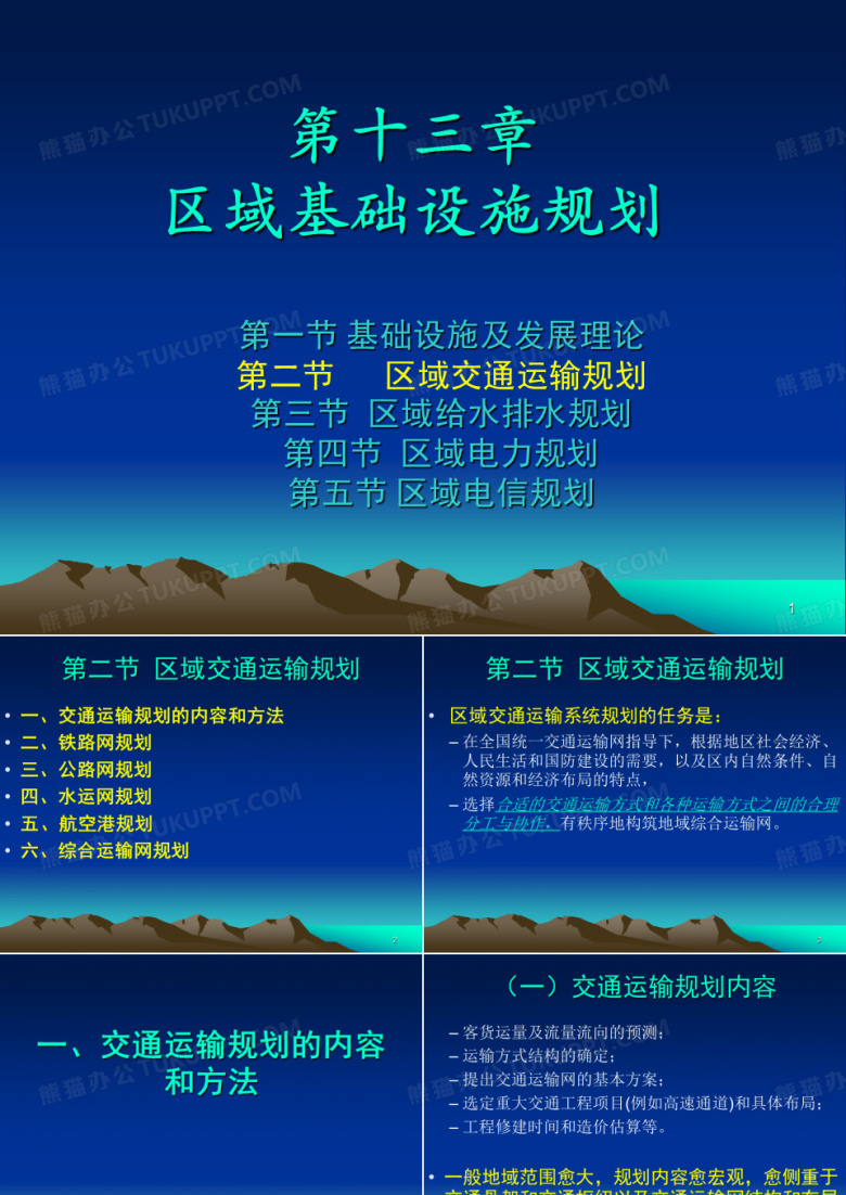 《区域分析与区域规划精品课件》区域交通运输规划