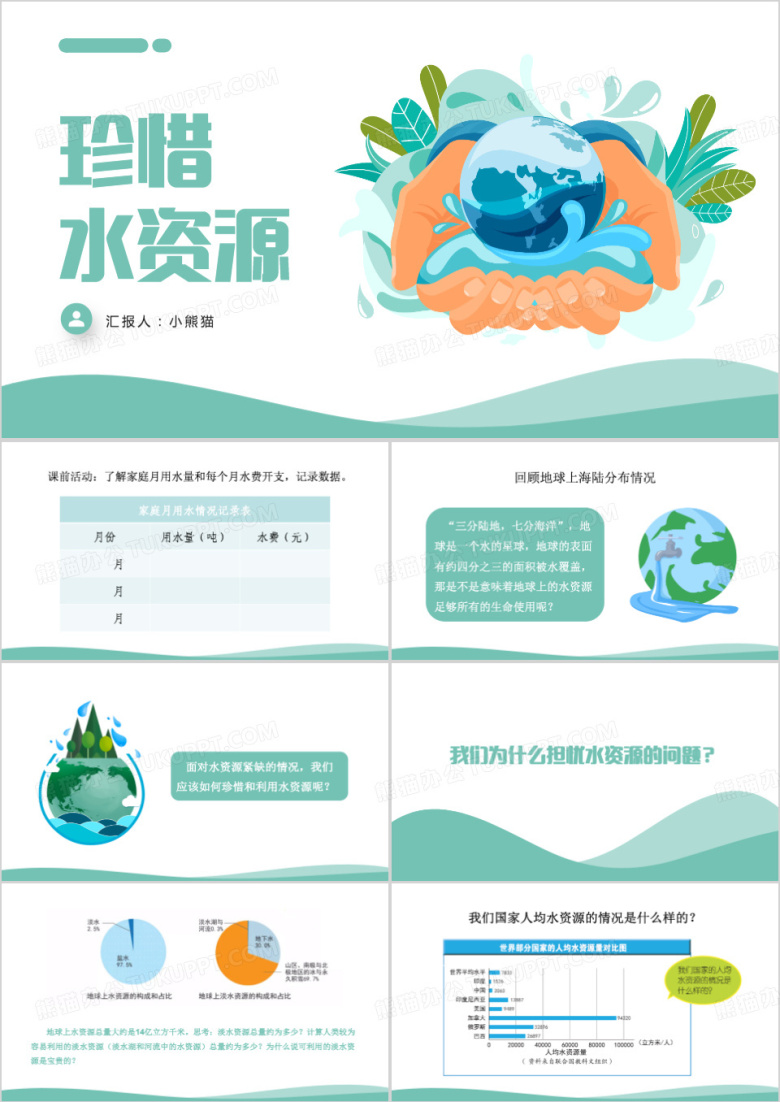 五年级下册珍惜水资源ppt模板