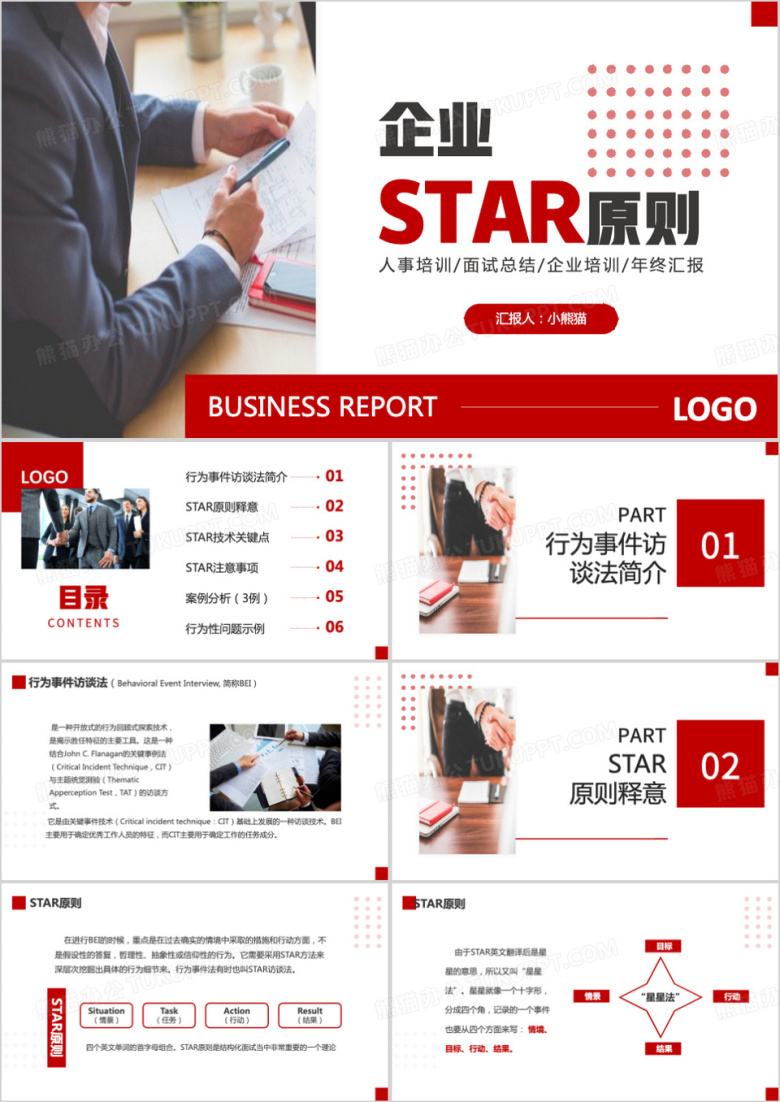 企业STAR法则运用PPT模板