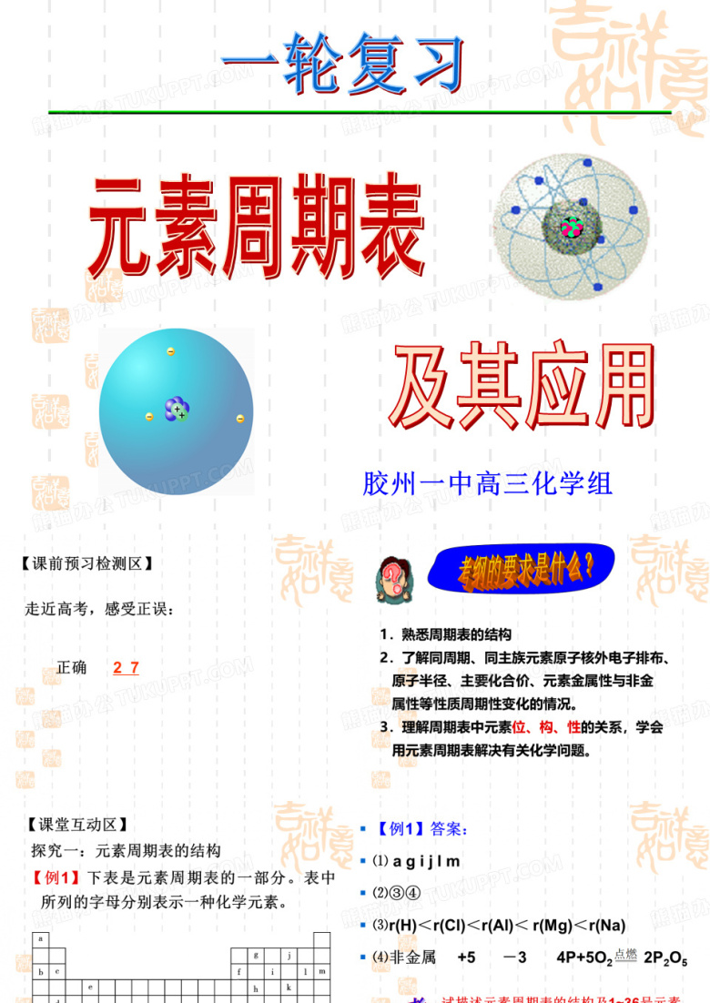 元素周期律与元素周期表