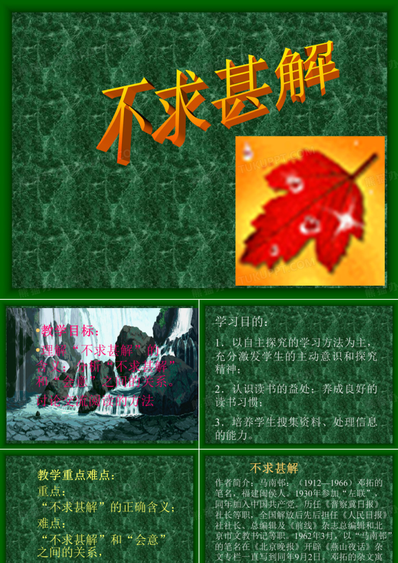 不求甚解