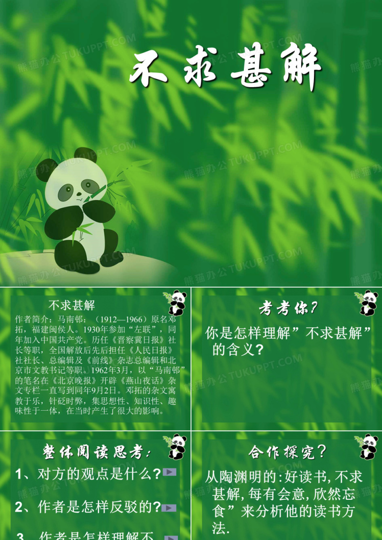 不求甚解