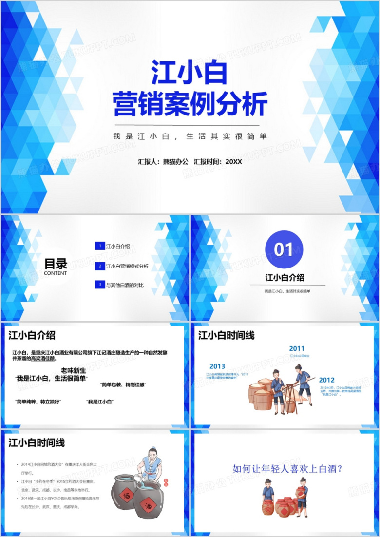 江小白营销案例PPT模板
