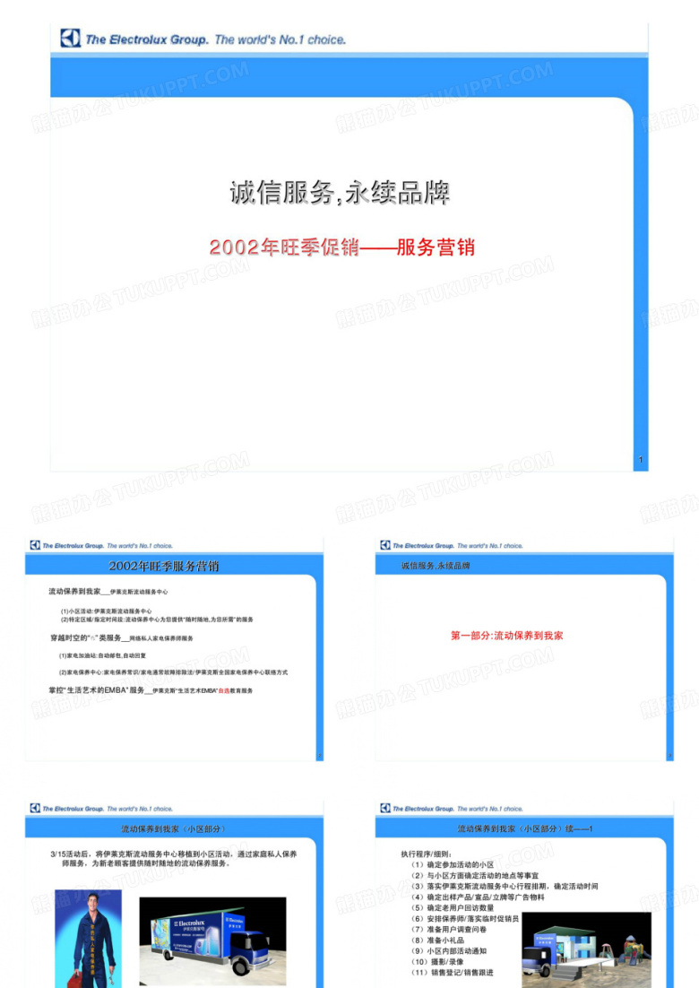 伊莱克斯旺季服务营销方案共28页文档