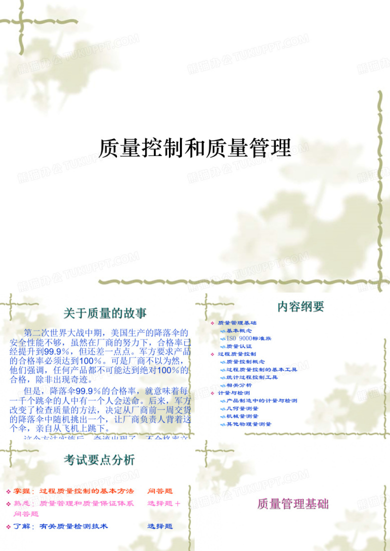 质量控制和质量管理