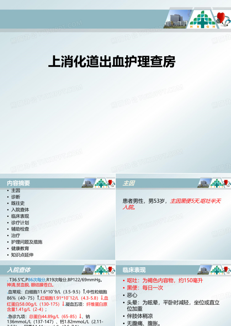 上消化道出血护理查房