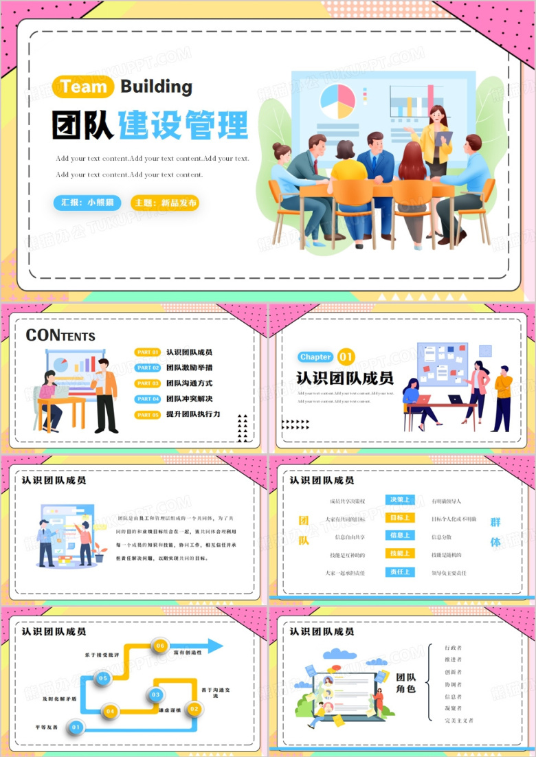 企业团队管理建设PPT模板
