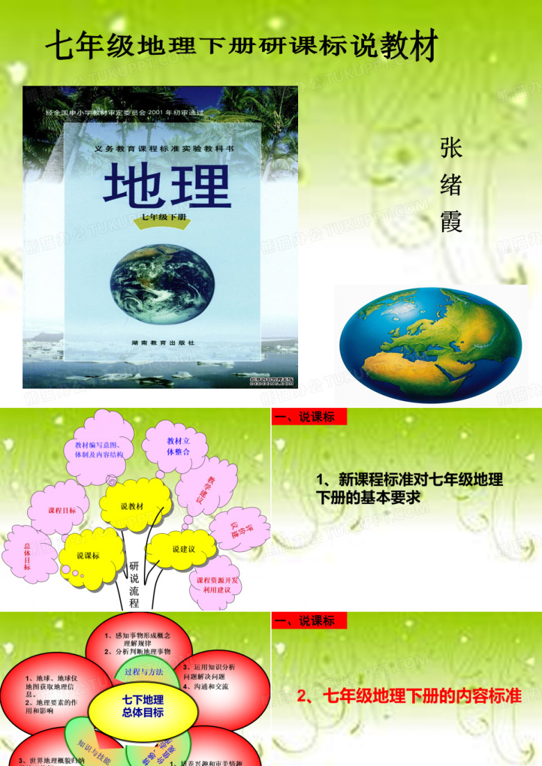 七年级下册知识树地理张
