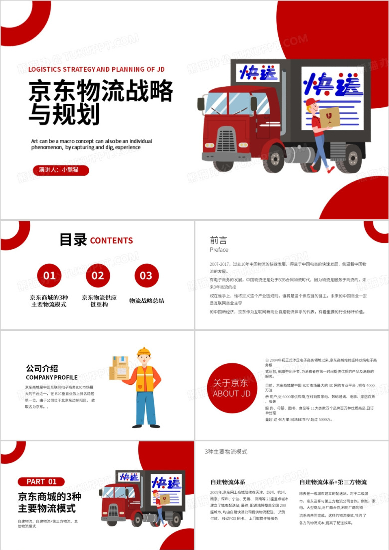 京东物流战略与规划PPT模板